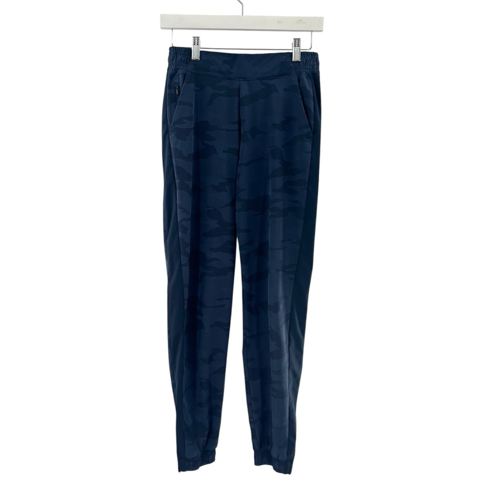 Athleta Brooklyn texturized Camo Jogger blue sz 2 - Picture 3 of 6